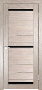 Товар Межкомнатная дверь Легенда Z-4 тон Кремовая лиственница Стекло Лакобель черное